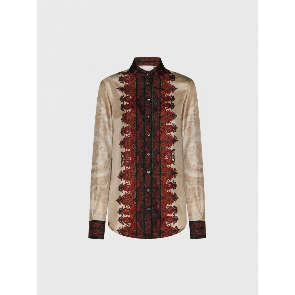 Pierre Louis Mascia Long-Sleeved Silk Shirt ALOE