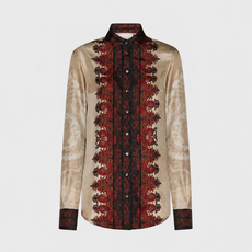 Pierre Louis Mascia Long-Sleeved Silk Shirt ALOE