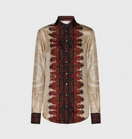 Pierre Louis Mascia Long-Sleeved Silk Shirt ALOE