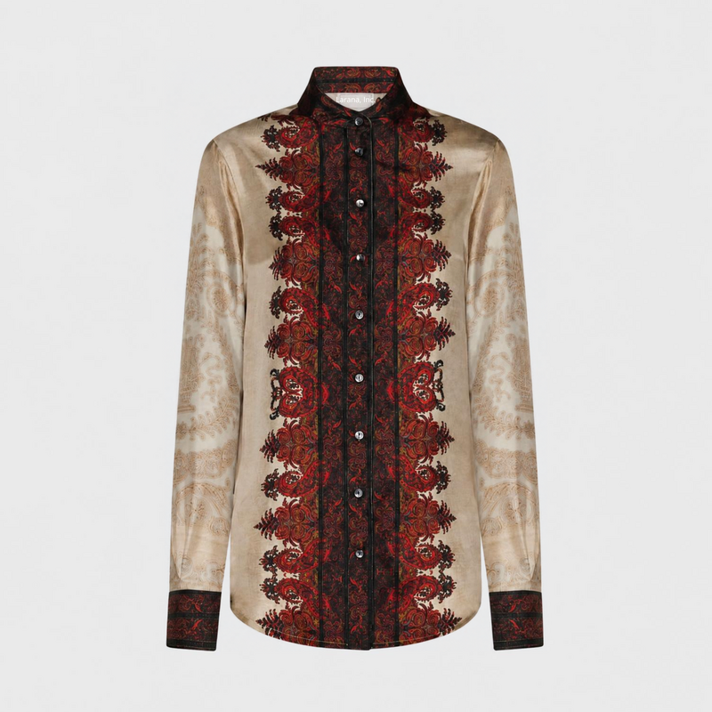 Pierre Louis Mascia Long-Sleeved Silk Shirt ALOE
