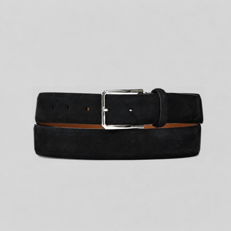 Santoni SANTONI Ceinture bleu foncé en daim