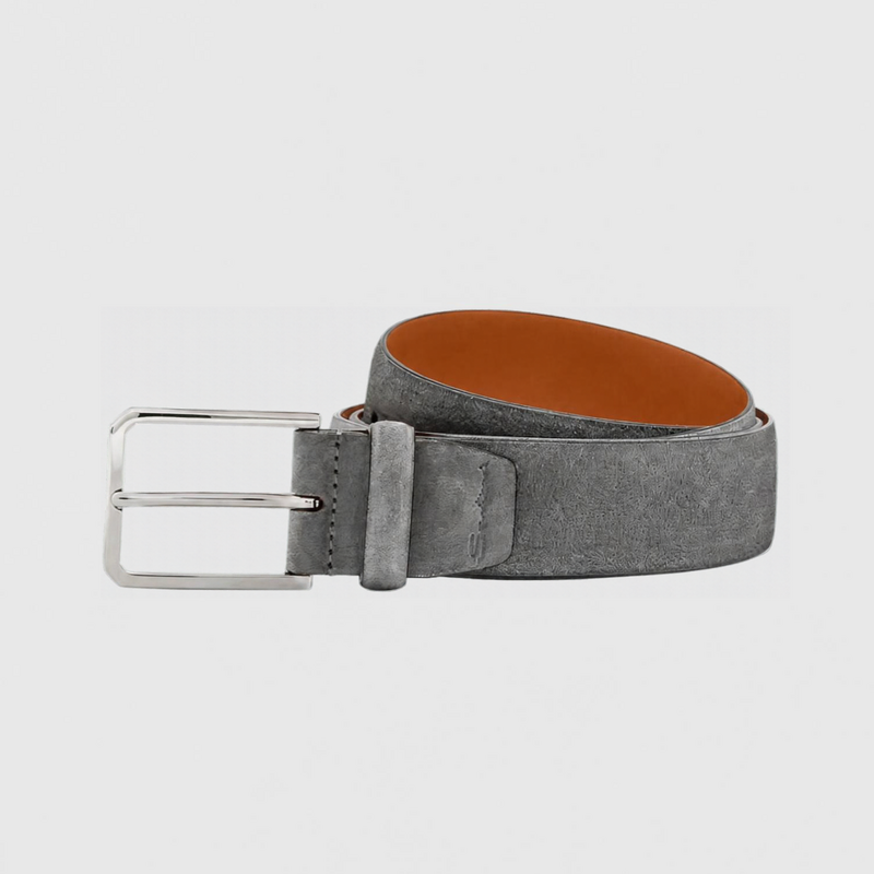 Santoni SANTONI Ceinture ajustable en daim gris