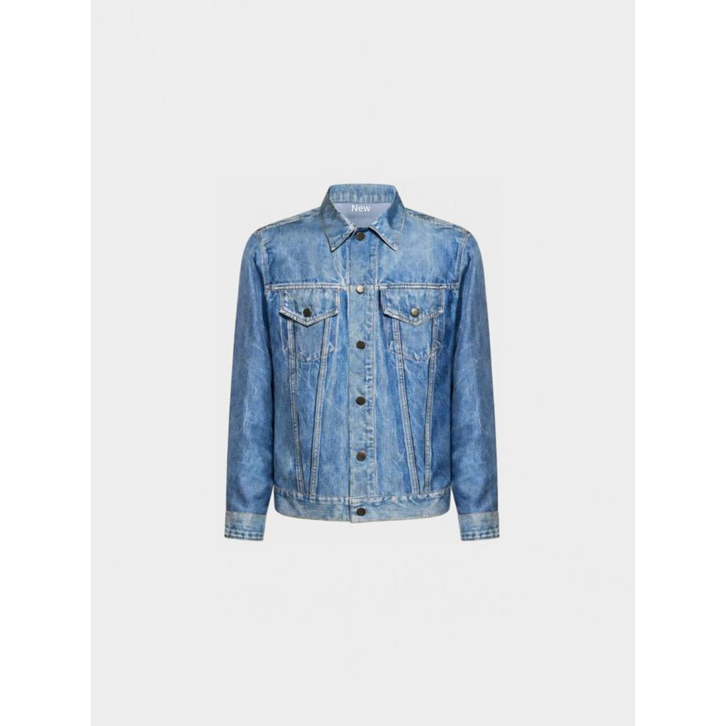 Pierre Louis Mascia Zijden jasje in faux-denimstijl van ALOQHI