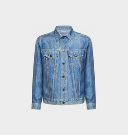 Pierre Louis Mascia Silk Faux-Denim Jacket ALOQHI