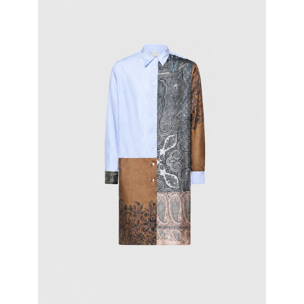 Pierre Louis Mascia ALORHI-shirtjurk met lange mouwen van katoen/zijde