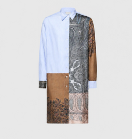 Pierre Louis Mascia Robe Chemise à manches longues ALOMHI en coton/soie