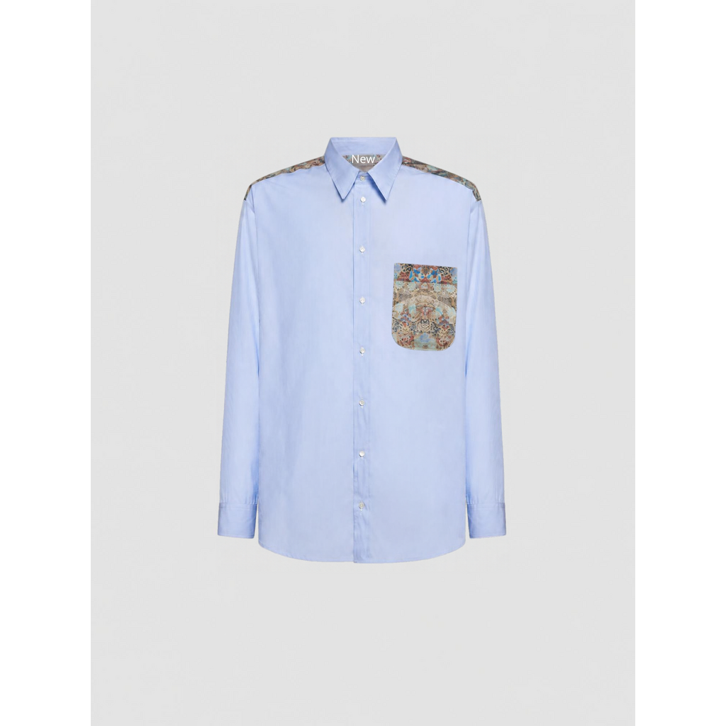 Pierre Louis Mascia ALORHI-shirt met lange mouwen van katoen/zijde
