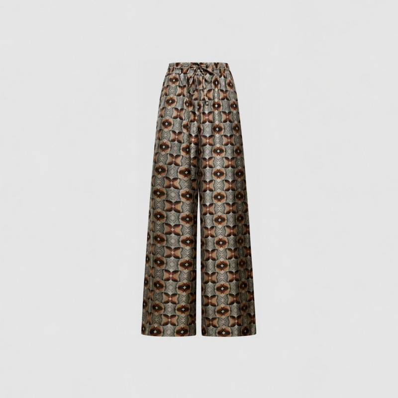 Pierre Louis Mascia Pantalon Palazzo ALOE en soie