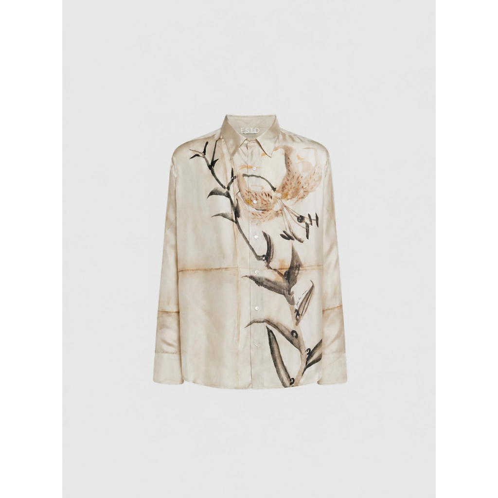 Pierre Louis Mascia ALOE-shirt met lange mouwen van zijde