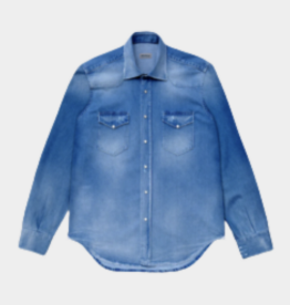 Sartorio SARTORIO denimhemd - middelblauw