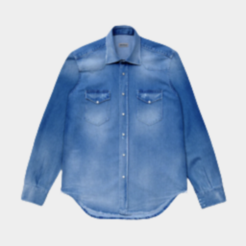 Sartorio SARTORIO denimhemd - middelblauw