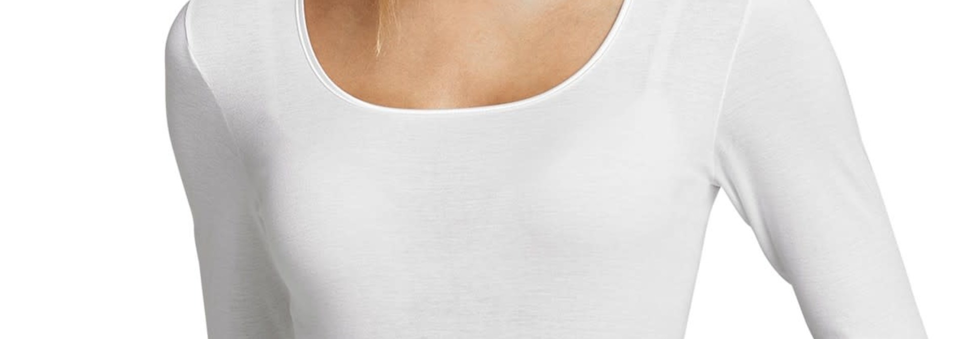 T-shirt lange mouw Luxury 200765 - wit
