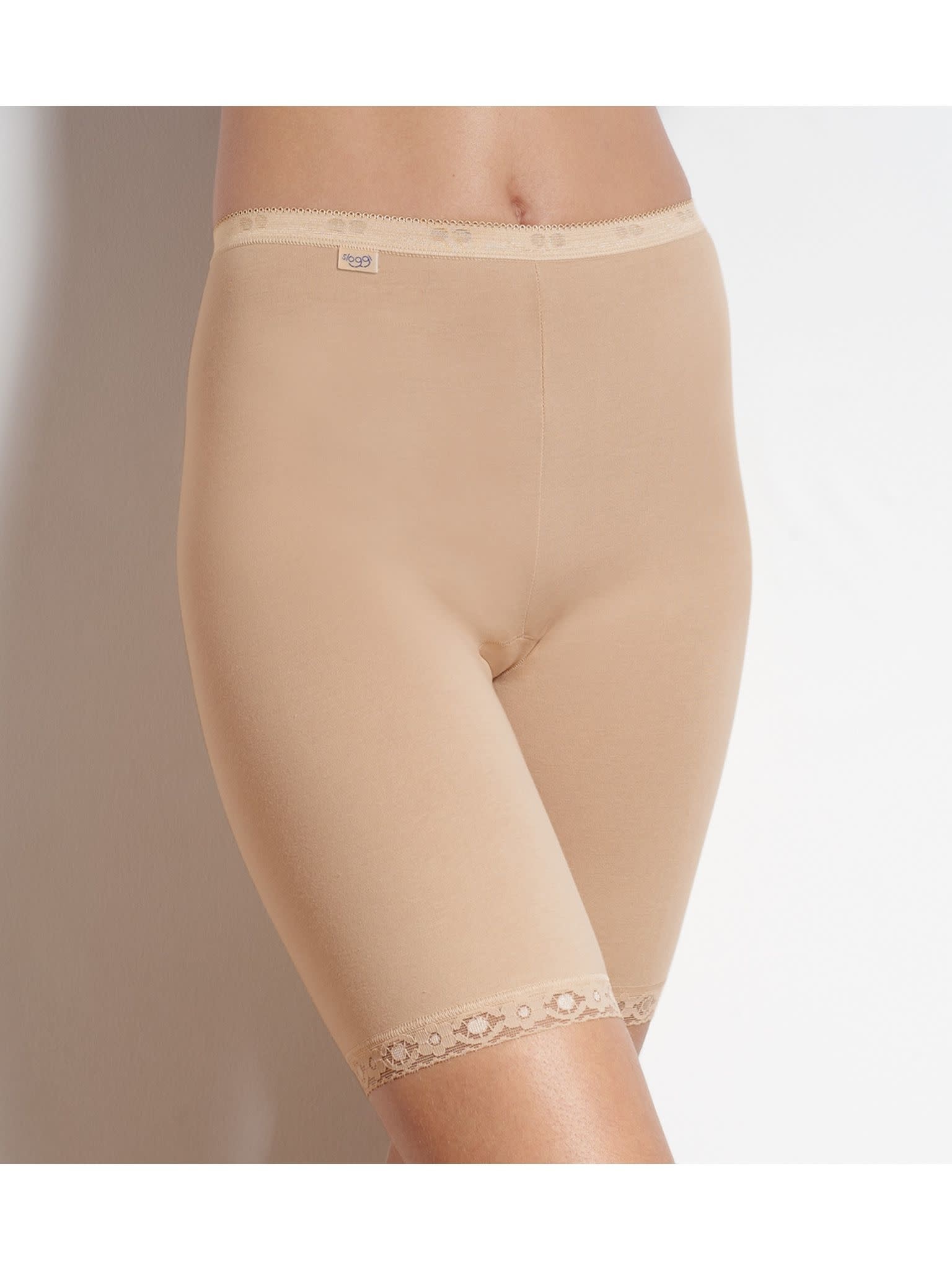 Dames short lange pijpen van katoen in huid | Sloggi Basic long huid - Mooi  Eronder