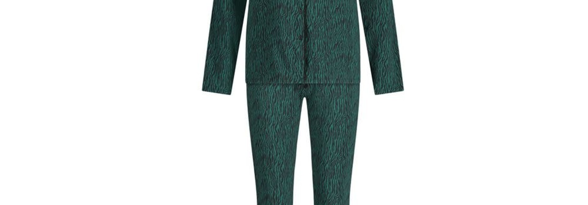 Pyjama lange mouw 32036 - zebra forest green
