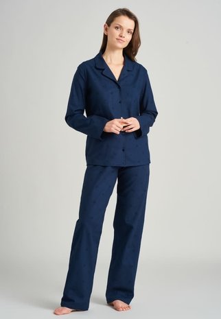 Schiesser Doorknoop Pyjama lange mouw 175554 Schiesser Doorknoop Pyjama lange mouw 175554