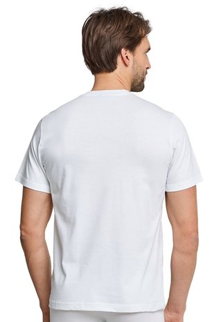 Schiesser T-shirt hoge boord American 2-pack 8150 - wit Schiesser T-shirt hoge boord American 2-pack 8150 - wit
