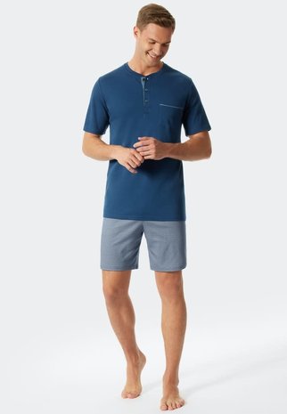 Schiesser Pyjama korte mouw 176685 Schiesser Pyjama korte mouw 176685