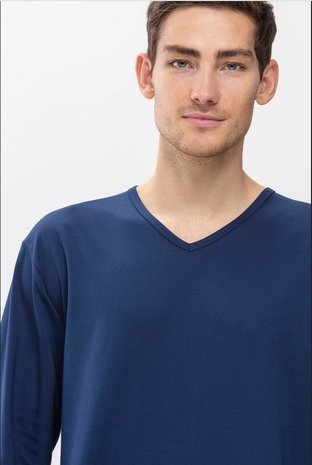 Mey Shirt lange mouw Mix & Match Melton 20720 - donkerblauw Mey Shirt lange mouw Mix & Match Melton 20720 - donkerblauw