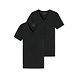 Schiesser T-shirt v-hals 95/5 2-Pack 173982- zwart Schiesser T-shirt v-hals 95/5 2-Pack 173982- zwart
