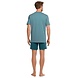 Schiesser Pyjama korte mouw 173646 - blauw mt 52 Schiesser Pyjama korte mouw 173646 - blauw mt 52