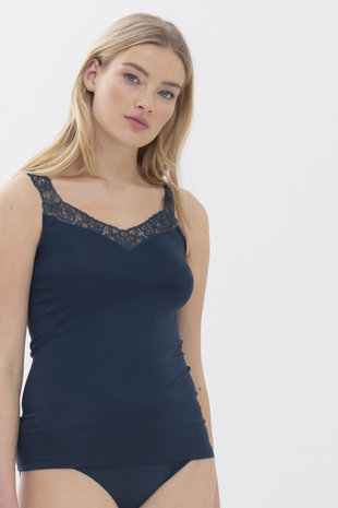 Mey Hemd met kant Emotion Elegance 55372 - ink blue Mey Hemd met kant Emotion Elegance 55372 - ink blue