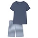 Schiesser Pyjama korte mouw 179131 - blauw Schiesser Pyjama korte mouw 179131 - blauw