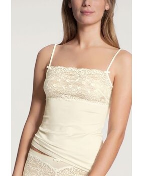Calida spaghetti top met kant Sensual Secrets creme Mooi Eronder