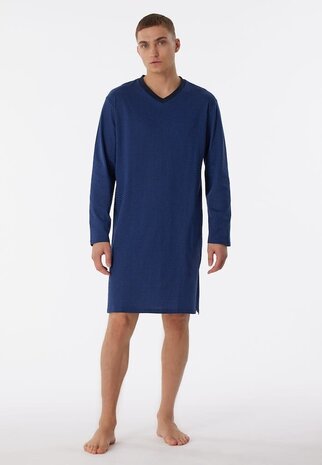 Schiesser Nachthemd lange mouw 180253 - navy Schiesser Nachthemd lange mouw 180253 - navy