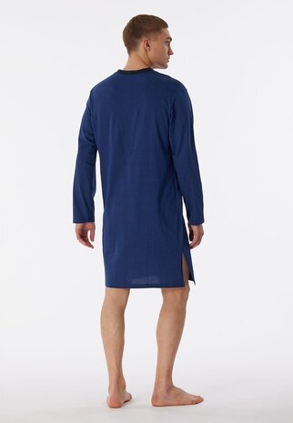 Schiesser Nachthemd lange mouw 180253 - navy Schiesser Nachthemd lange mouw 180253 - navy