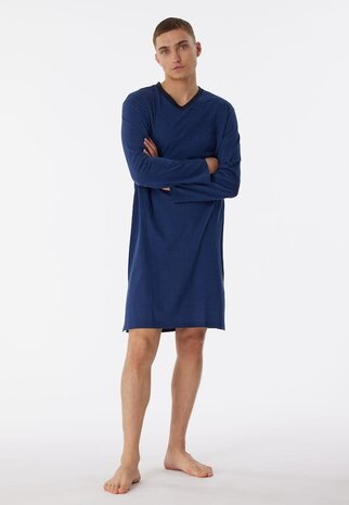 Schiesser Nachthemd lange mouw 180253 - navy Schiesser Nachthemd lange mouw 180253 - navy