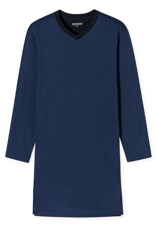 Schiesser Nachthemd lange mouw 180253 - navy Schiesser Nachthemd lange mouw 180253 - navy