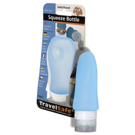 Travelsafe TravelSafe Siliconen Knijpfles 89ml - Blauw