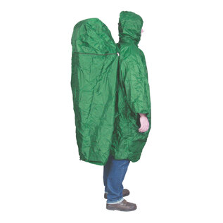 Travelsafe TravelSafe regenponcho met rugzakuitbouw - S/M - olijf groen