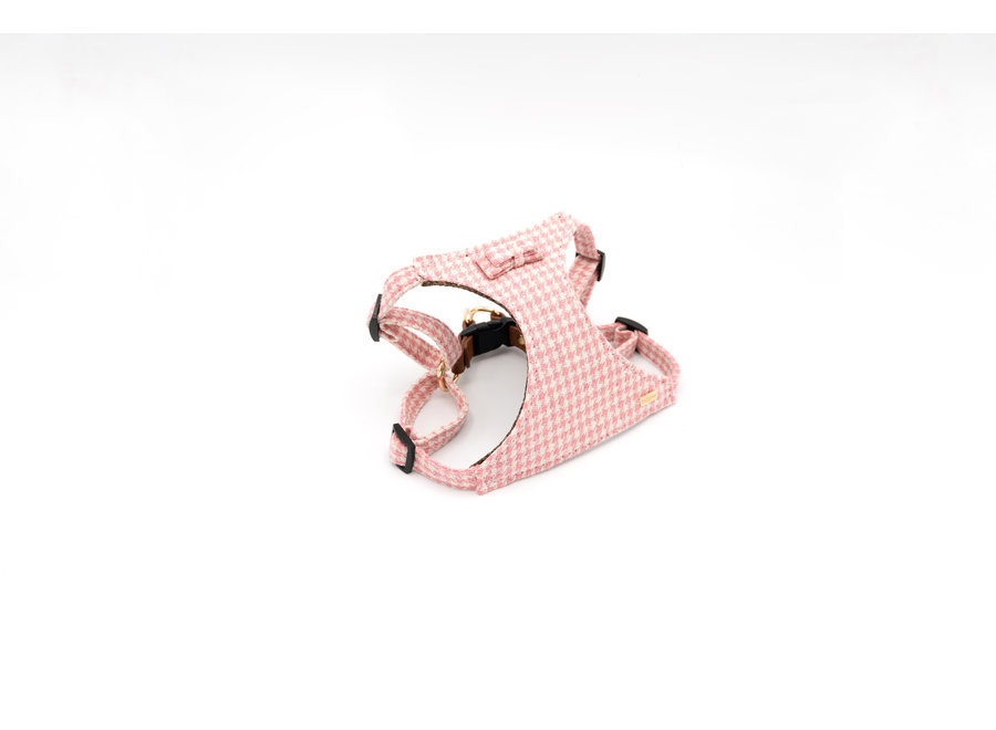 Pepita harness Pink/White