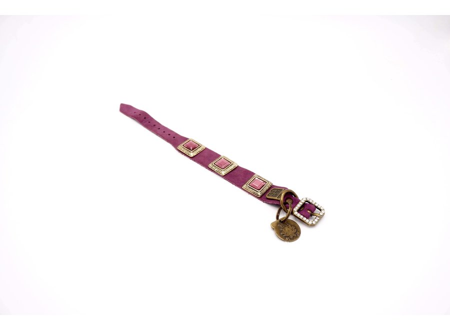 Amethist Collar Purple halsband XXS