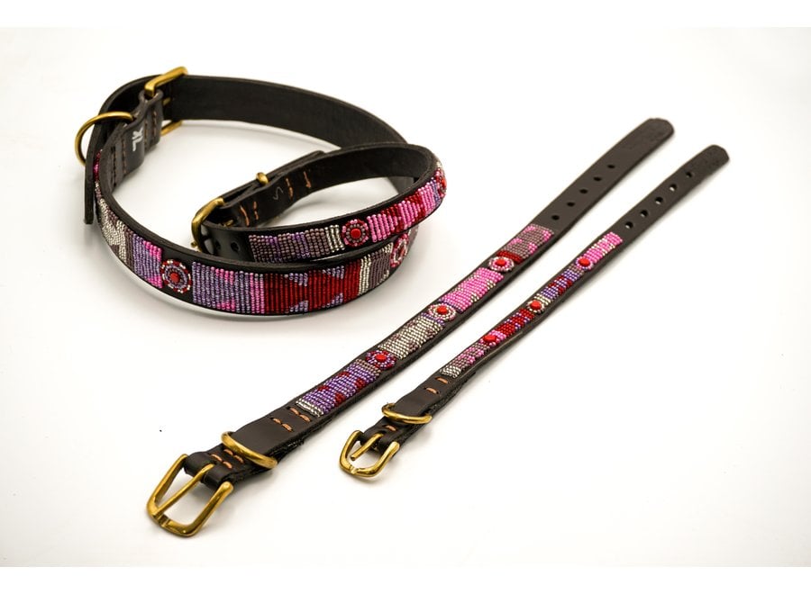 Beaded Dog collar Lily