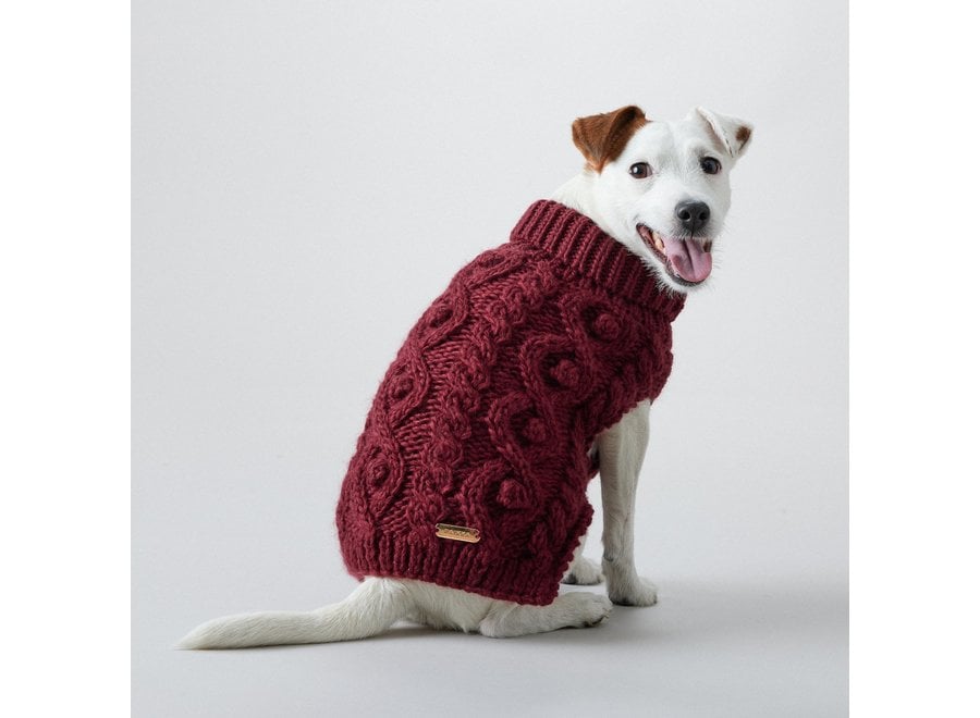 Handmade Knit Sweater Bordeaux