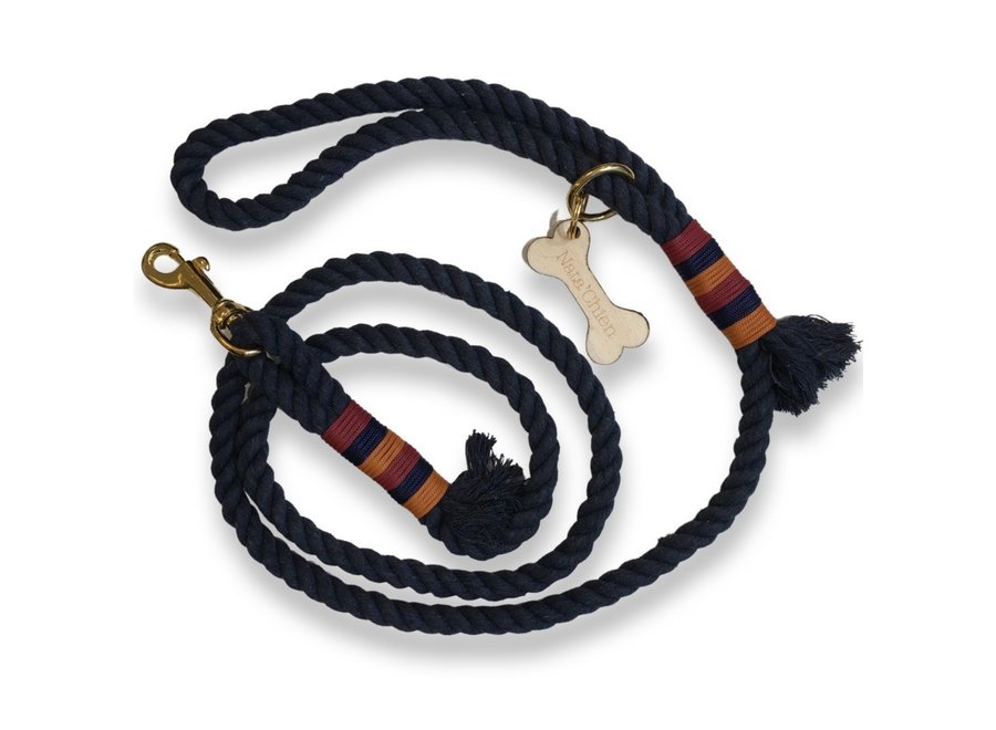 Rope leash cotton dark blue