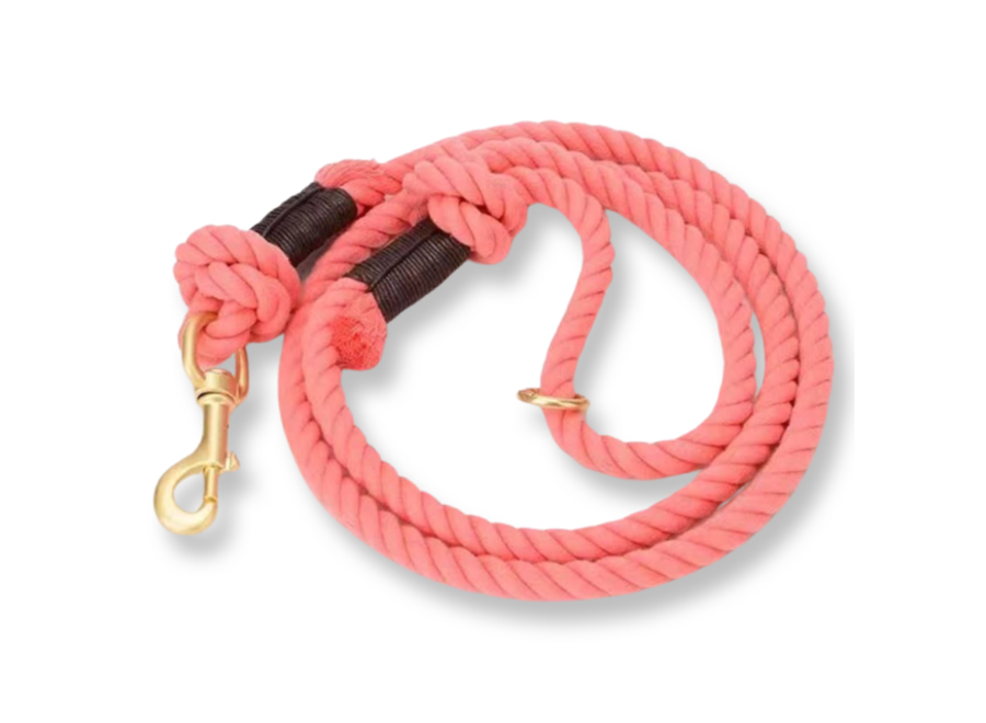 Rope leash cotton - Peach Pink