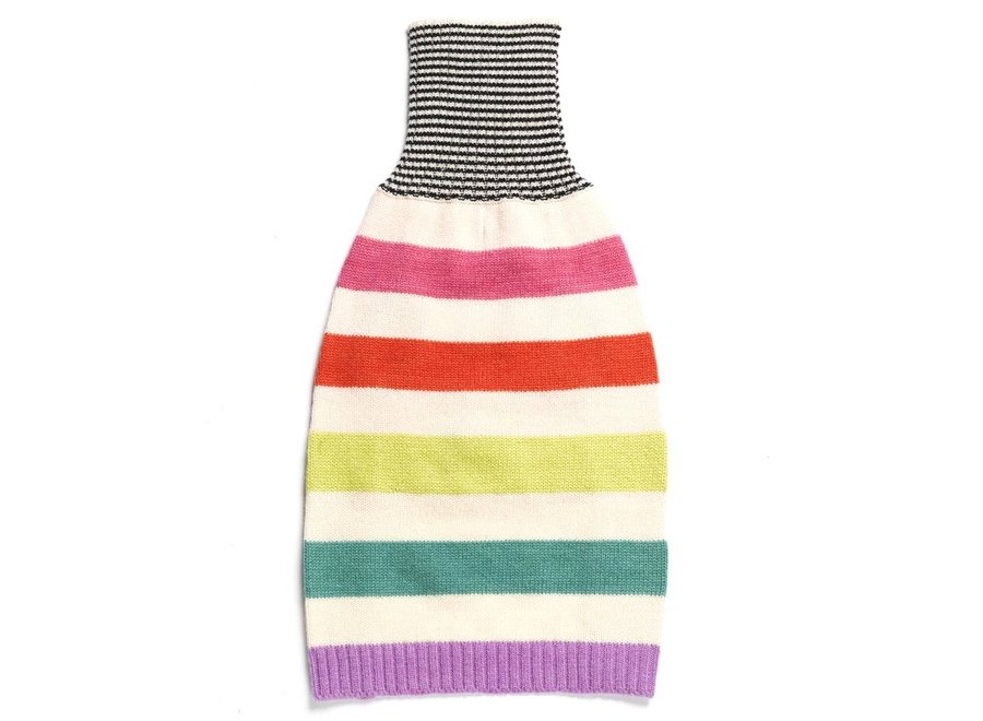 Rainbow Stripe Merino wol Pull