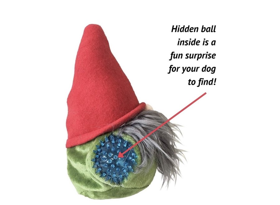 Gnome Plush dog toy