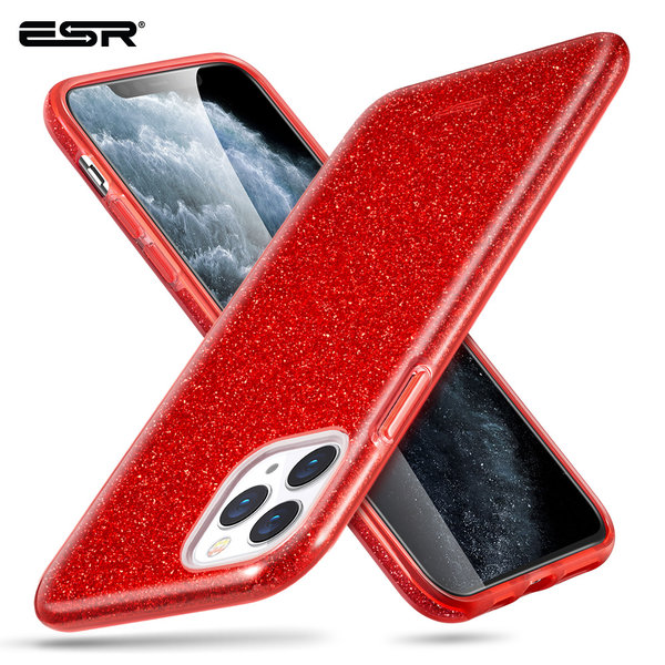 ESR - telefoonhoesje - Apple iPhone 11 Pro - Makeup Glitter - Rood