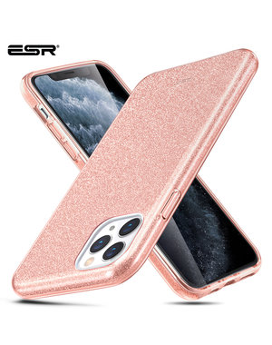  ESR - telefoonhoesje - Apple iPhone 11 Pro Max - Makeup Glitter - Donker roze