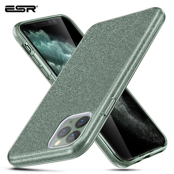 ESR - telefoonhoesje - Apple iPhone 11 Pro - Makeup Glitter – Groen