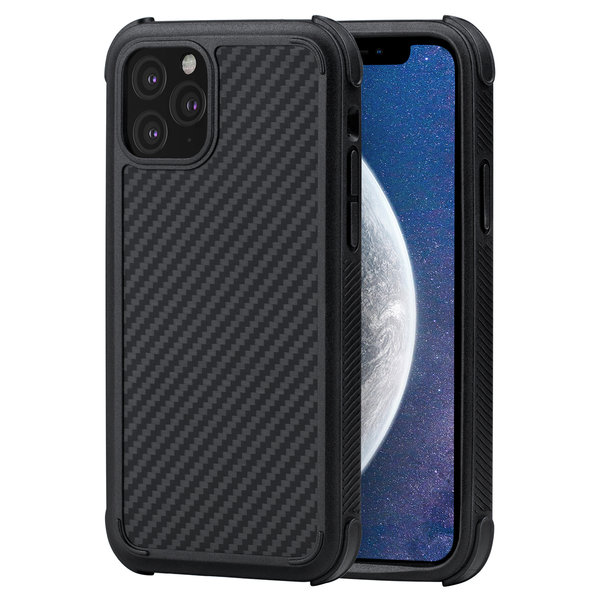 Pitaka - MagEz Case Pro - Apple iPhone 11 Pro Max - Twill-patroon (zwart)