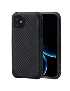  Pitaka - MagEz Case Pro - Apple iPhone 11 - Twill-patroon (zwart)