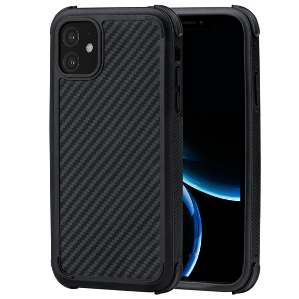 Pitaka - MagEz Case Pro - Apple iPhone 11 - Twill-patroon (zwart)