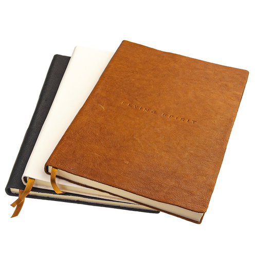 Clairefontaine Flying Spirit a5 dotted leather notebook - Black