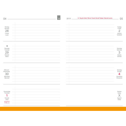 X17 X17 Weeklycalendar'Quer 2023- Horizontal' A6 X17 X17 Weeklycalendar'Quer 2023- Horizontal' A6