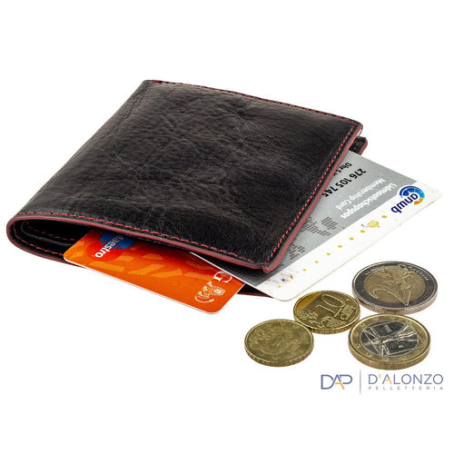 Scrittura Elegante Leather wallet - Roma - Black Scrittura Elegante Leather wallet - Roma - Black